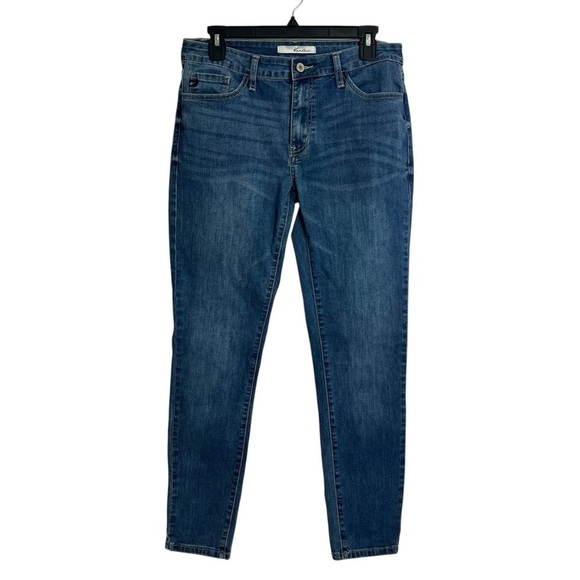 KanCan Junior Women’s Blue Jeans Sz 11/29 Medium Wash Skinny Distressed Pockets - Picture 1 of 13